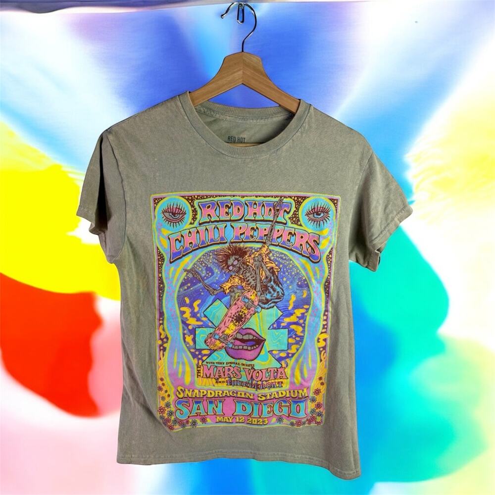Red Hot Chili Peppers Adult Small Mars Volta San Diego S/S Cotton Concert Shirt